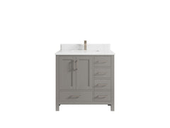 Malibu 36 in. W x 22 in. D Bathroom Vanity Center Sink - photo 27