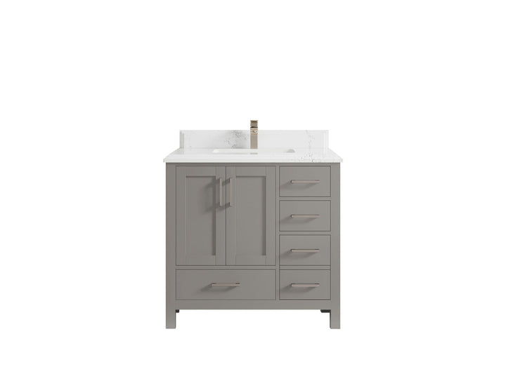 Malibu 36 in. W x 22 in. D Bathroom Vanity Center Sink - photo 27