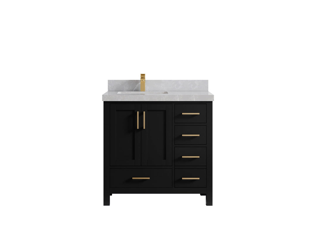 Malibu 36 in. W x 22 in. D Bathroom Vanity Center Sink - Willow Bath and Vanity