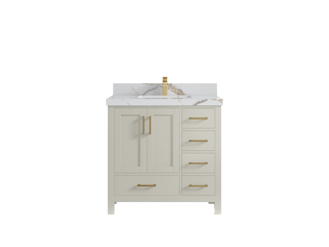 Malibu 36 in. W x 22 in. D Bathroom Vanity Center Sink - Willow Bath and Vanity