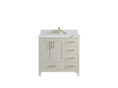 Malibu 36 in. W x 22 in. D Bathroom Vanity Center Sink - photo 15