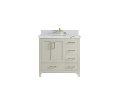 Malibu 36 in. W x 22 in. D Bathroom Vanity Center Sink - Willow Bath and Vanity