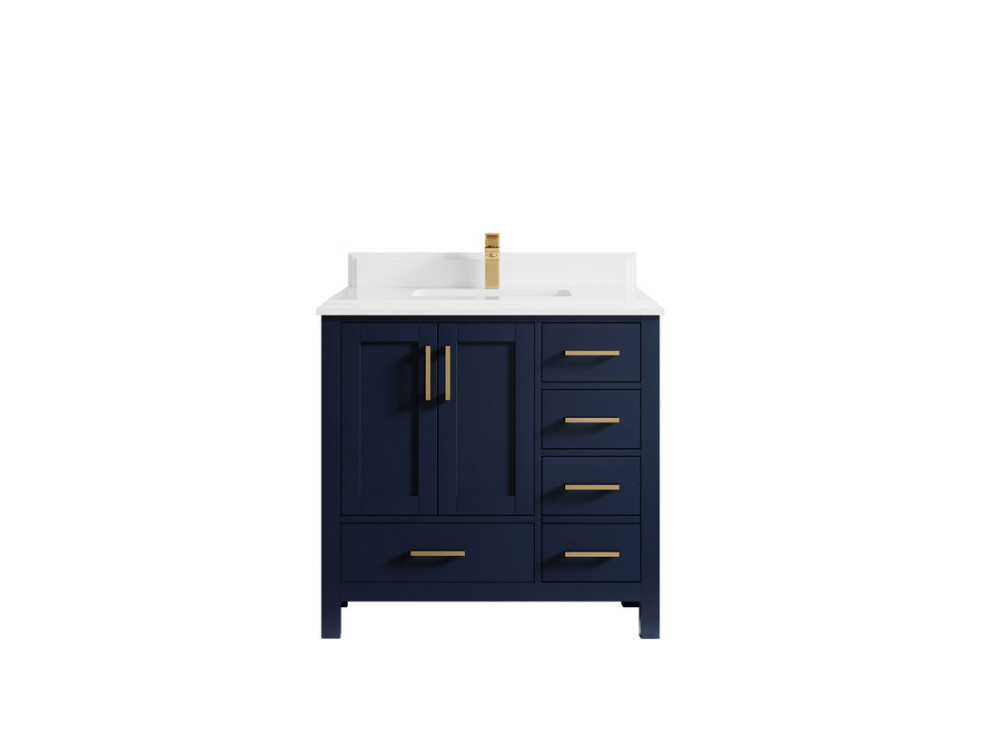 Malibu 36 in. W x 22 in. D Bathroom Vanity Center Sink - Willow Bath and Vanity