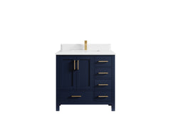 Malibu 36 in. W x 22 in. D Bathroom Vanity Center Sink - photo 29