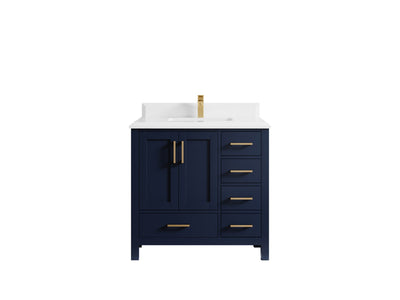 Malibu 36 in. W x 22 in. D Bathroom Vanity Center Sink - Willow Bath and Vanity