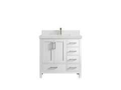 Malibu 36 in. W x 22 in. D Bathroom Vanity Center Sink - photo 31