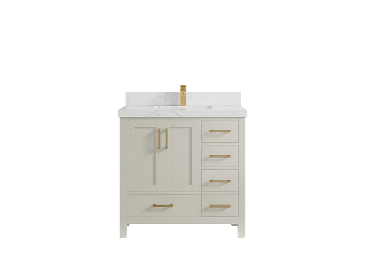 Malibu 36 in. W x 22 in. D Bathroom Vanity Center Sink - photo 29