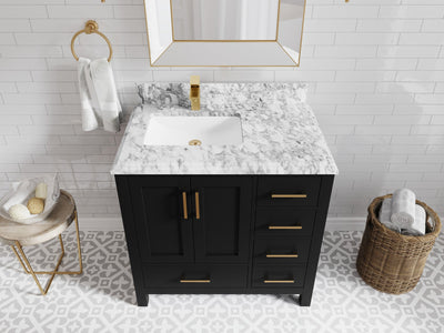 Malibu 36 in. W x 22 in. D Bathroom Vanity Center Sink - Willow Bath and Vanity