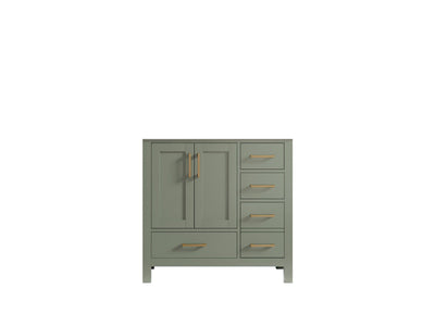 Malibu 36 in. W x 22 in. D Bathroom Vanity Center Sink - Willow Bath and Vanity