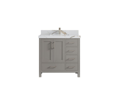 Malibu 36 in. W x 22 in. D Bathroom Vanity Center Sink - Willow Bath and Vanity