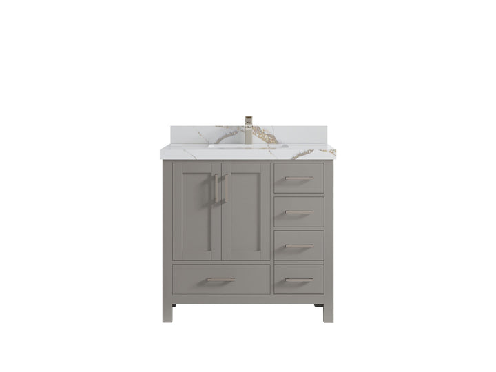 Malibu 36 in. W x 22 in. D Bathroom Vanity Center Sink - photo 15