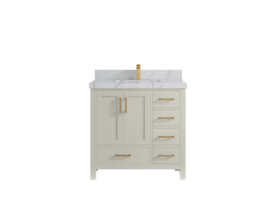 Malibu 36 in. W x 22 in. D Bathroom Vanity Center Sink - Willow Bath and Vanity