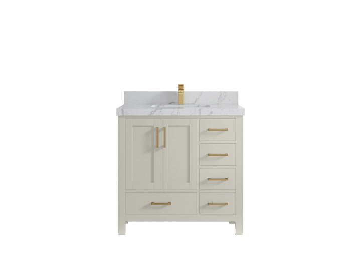 Malibu 36 in. W x 22 in. D Bathroom Vanity Center Sink - photo 41