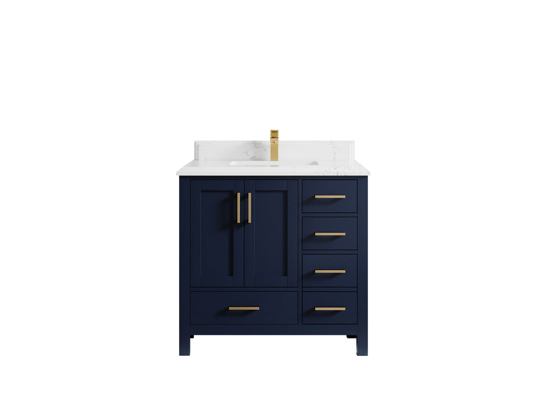 Malibu 36 in. W x 22 in. D Bathroom Vanity Center Sink - Willow Bath and Vanity