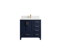 Malibu 36 in. W x 22 in. D Bathroom Vanity Center Sink - photo 27