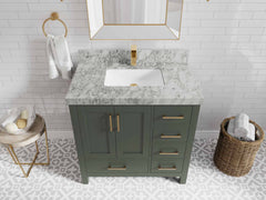 Malibu 36 in. W x 22 in. D Bathroom Vanity Center Sink - photo 11