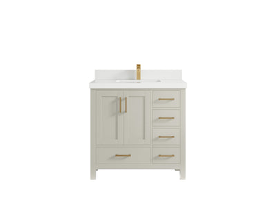 Malibu 36 in. W x 22 in. D Bathroom Vanity Center Sink - Willow Bath and Vanity