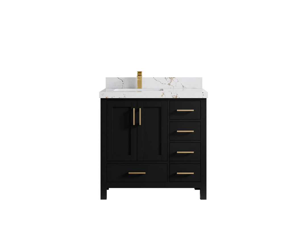 Malibu 36 in. W x 22 in. D Bathroom Vanity Center Sink - Willow Bath and Vanity