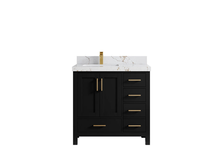 Malibu 36 in. W x 22 in. D Bathroom Vanity Center Sink - photo 39