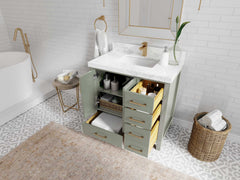 Malibu 36 in. W x 22 in. D Bathroom Vanity Center Sink - photo 2