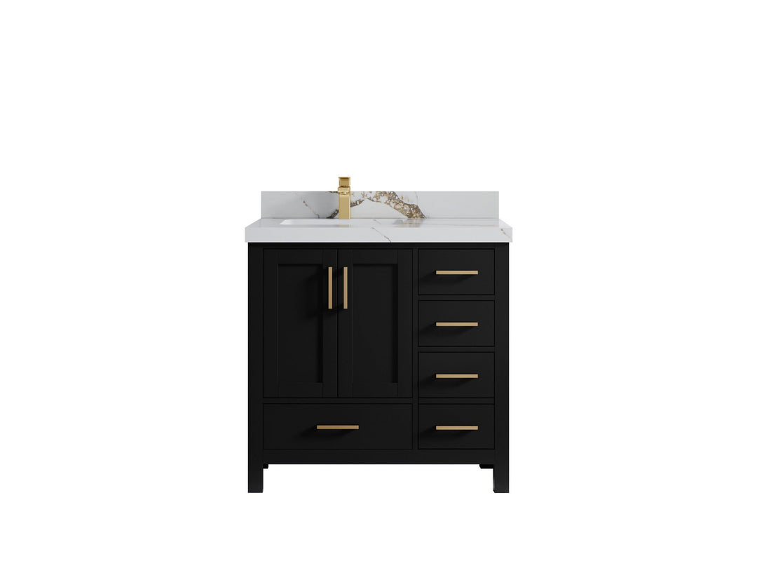 Malibu 36 in. W x 22 in. D Bathroom Vanity Center Sink - Willow Bath and Vanity