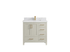 Malibu 36 in. W x 22 in. D Bathroom Vanity Center Sink - photo 21