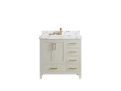 Malibu 36 in. W x 22 in. D Bathroom Vanity Center Sink - photo 37