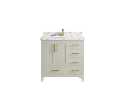 Malibu 36 in. W x 22 in. D Bathroom Vanity Center Sink - Willow Bath and Vanity