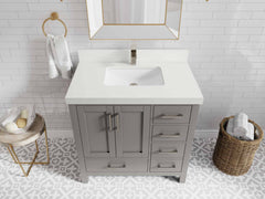 Malibu 36 in. W x 22 in. D Bathroom Vanity Center Sink - photo 44