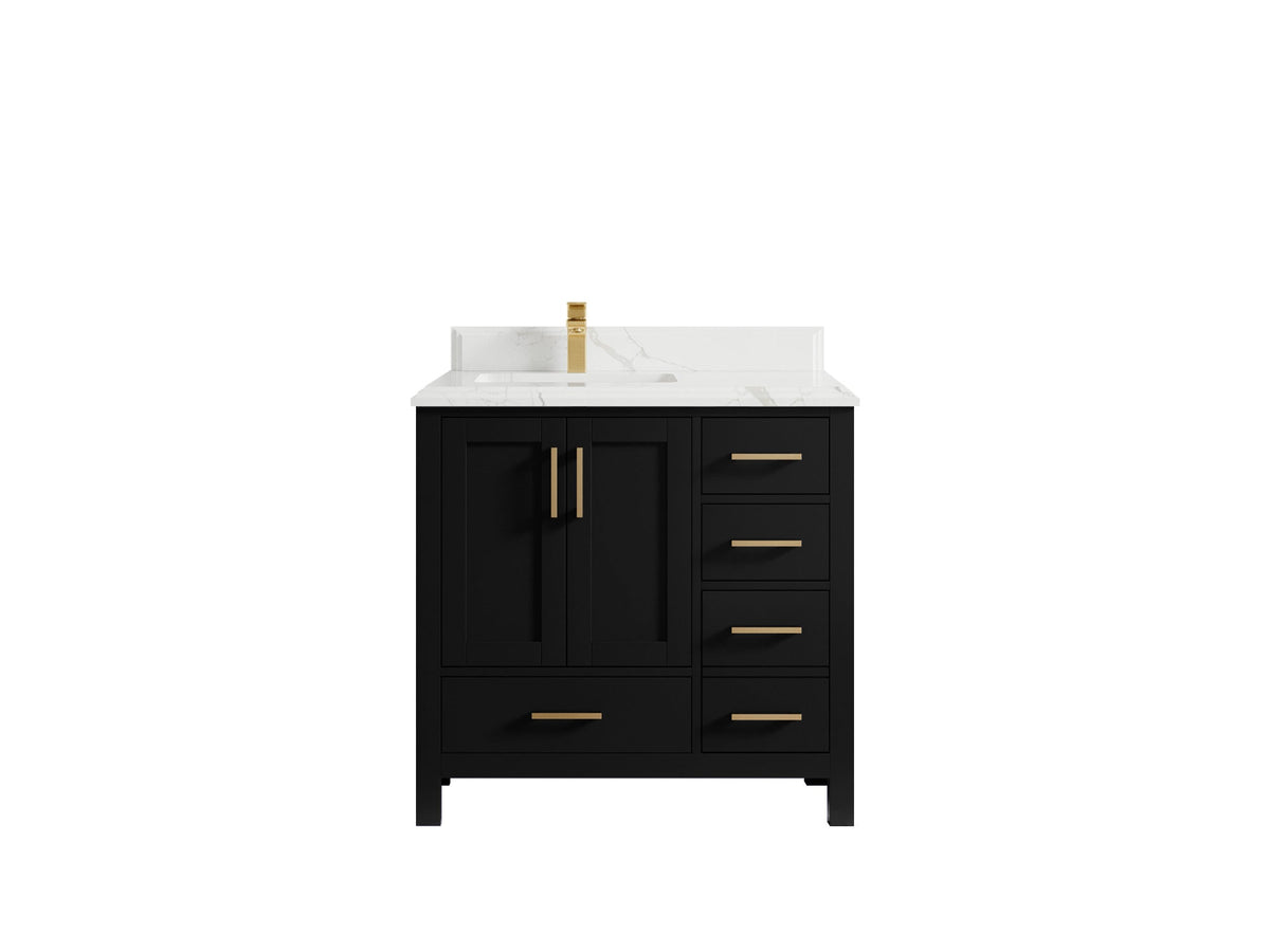 Malibu 36 in. W x 22 in. D Bathroom Vanity Center Sink - Willow Bath and Vanity
