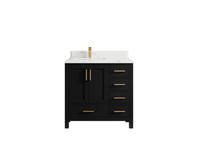 Malibu 36 in. W x 22 in. D Bathroom Vanity Center Sink - Willow Bath and Vanity
