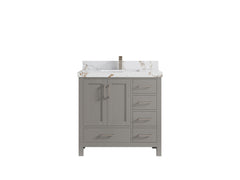 Malibu 36 in. W x 22 in. D Bathroom Vanity Center Sink - photo 39