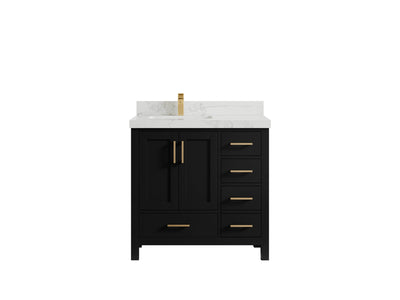 Malibu 36 in. W x 22 in. D Bathroom Vanity Center Sink - Willow Bath and Vanity