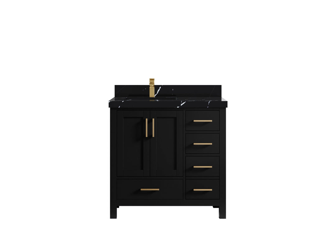 Malibu 36 in. W x 22 in. D Bathroom Vanity Center Sink - Willow Bath and Vanity