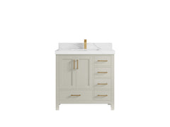 Malibu 36 in. W x 22 in. D Bathroom Vanity Center Sink - photo 17