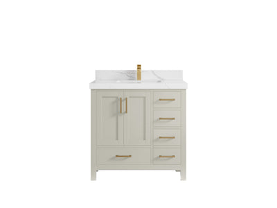 Malibu 36 in. W x 22 in. D Bathroom Vanity Center Sink - Willow Bath and Vanity