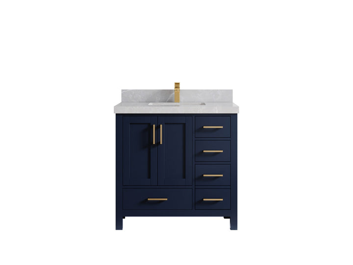Malibu 36 in. W x 22 in. D Bathroom Vanity Center Sink - photo 33