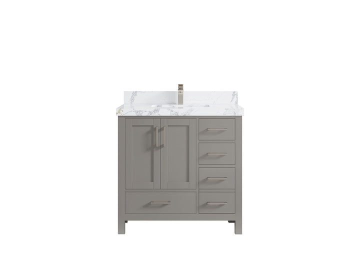 Malibu 36 in. W x 22 in. D Bathroom Vanity Center Sink - photo 21