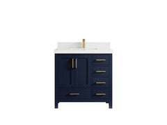 Malibu 36 in. W x 22 in. D Bathroom Vanity Center Sink - photo 45