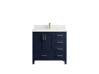 Malibu 36 in. W x 22 in. D Bathroom Vanity Center Sink - Willow Bath and Vanity