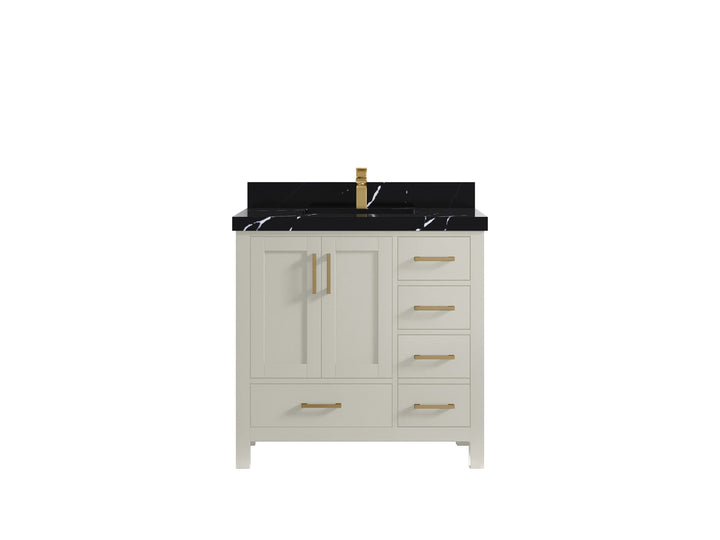 Malibu 36 in. W x 22 in. D Bathroom Vanity Center Sink - photo 9