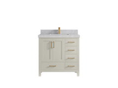 Malibu 36 in. W x 22 in. D Bathroom Vanity Center Sink - photo 31