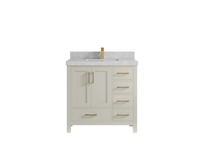 Malibu 36 in. W x 22 in. D Bathroom Vanity Center Sink - Willow Bath and Vanity