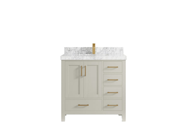 Malibu 36 in. W x 22 in. D Bathroom Vanity Center Sink - photo 11