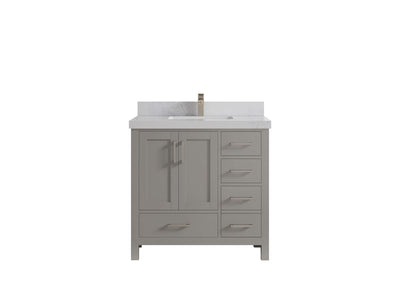 Malibu 36 in. W x 22 in. D Bathroom Vanity Center Sink - Willow Bath and Vanity