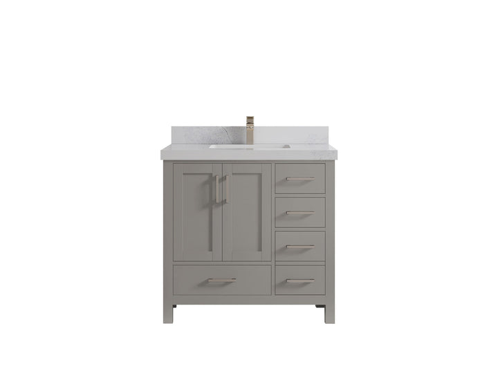 Malibu 36 in. W x 22 in. D Bathroom Vanity Center Sink - photo 1