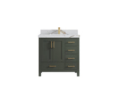 Malibu 36 in. W x 22 in. D Bathroom Vanity Center Sink - photo 18
