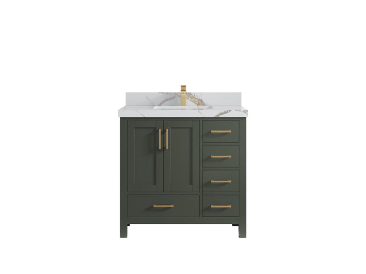 Malibu 36 in. W x 22 in. D Bathroom Vanity Center Sink - photo 18