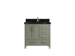 Malibu 36 in. W x 22 in. D Bathroom Vanity Center Sink - photo 12