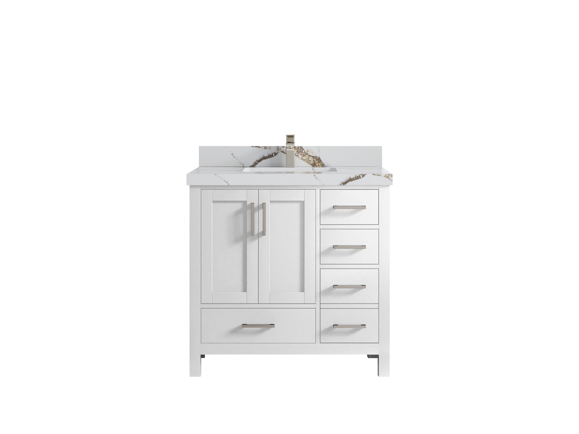 Malibu 36 in. W x 22 in. D Bathroom Vanity Center Sink - Willow Bath and Vanity